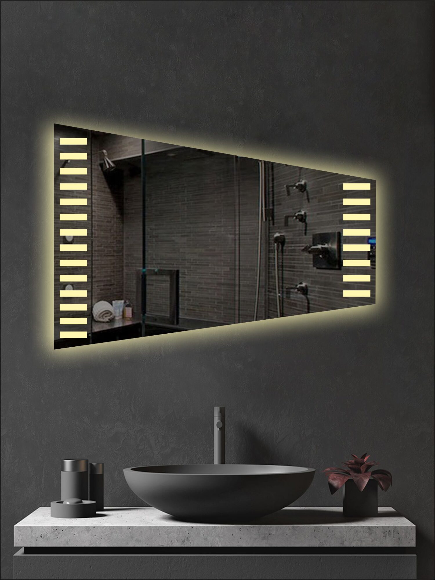 Зеркало «Zebro Трапеция» ультратонкое LED 3