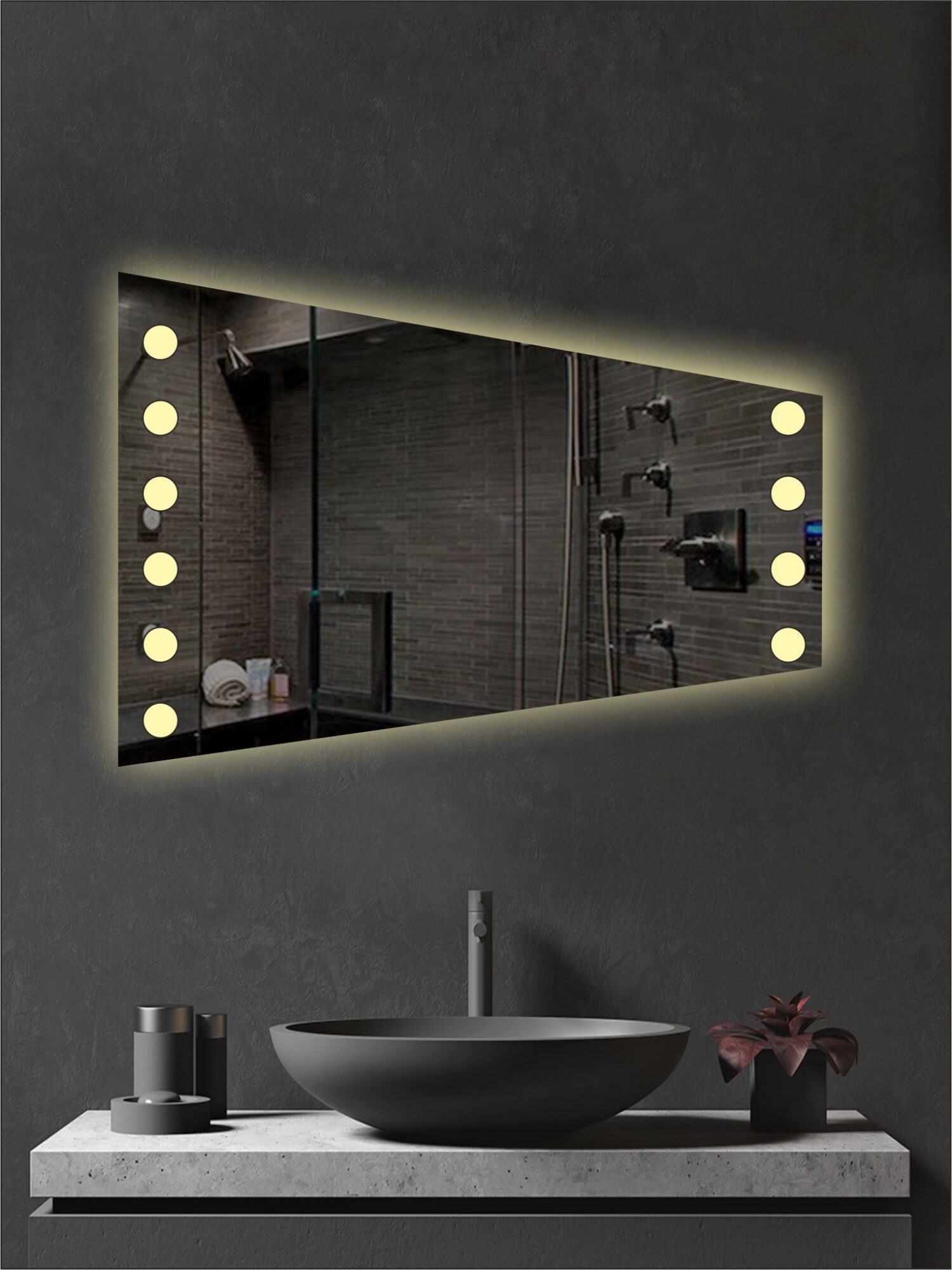 Зеркало «Genis Трапеция» ультратонкое LED 3